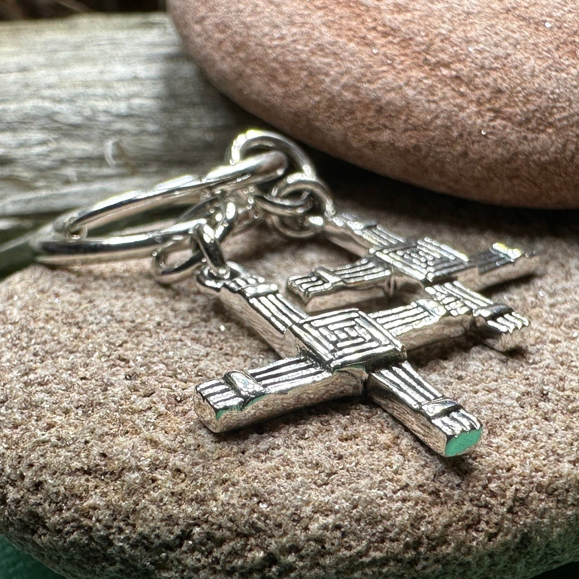 Saint Brigid's Cross Earrings, Irish Jewelry, Ireland Jewelry, Spiritual Jewelry, St. Bridget's Cross, Celtic Cross Jewelry, Hoop Earrings