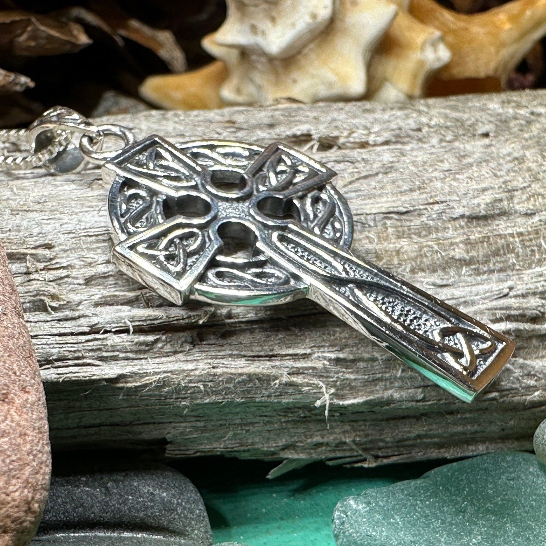 Celtic Cross Necklace, Cross Jewelry, Celtic Jewelry, Irish Jewelry, Anniversary Gift, First Communion Cross, Baptism Cross, Ireland Jewelry