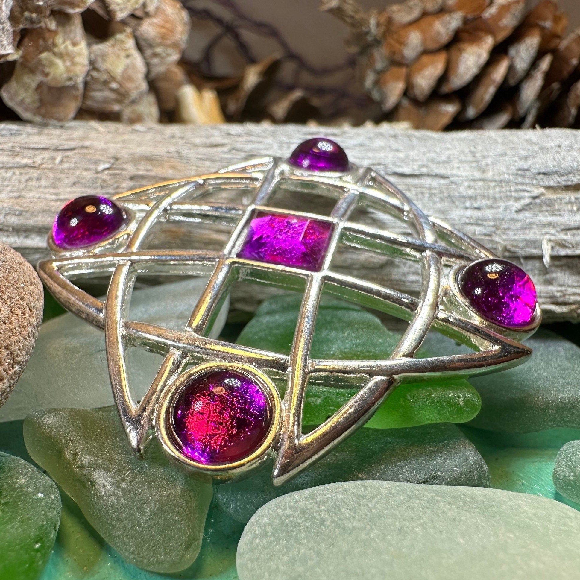Celtic Knot Brooch, Celtic Pin, Irish Jewelry, Ireland Gift, Mom Gift, Purple Pin, Girlfriend Gift, Wife Gift, Ireland Pin, Scotland Gift