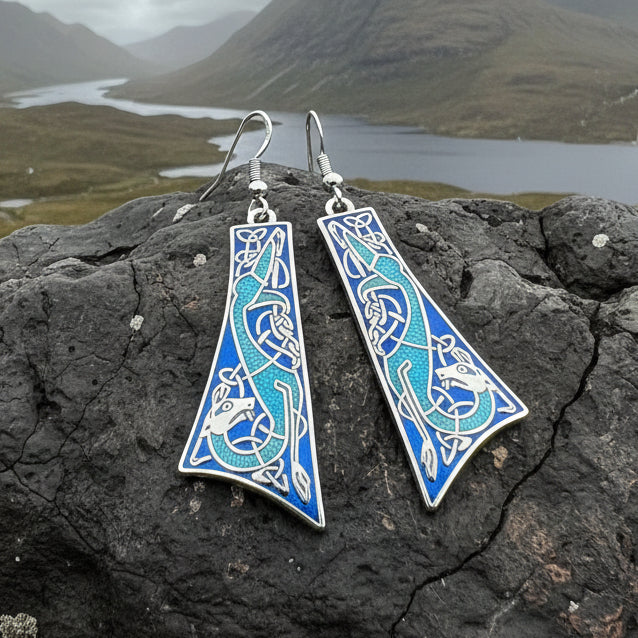 Celtic Earrings, Irish Jewelry, Scottish Dangle Earrings, Anniversary Gift, Pagan Jewelry, Norse Jewelry, Scotland Jewelry, Wiccan Jewelry