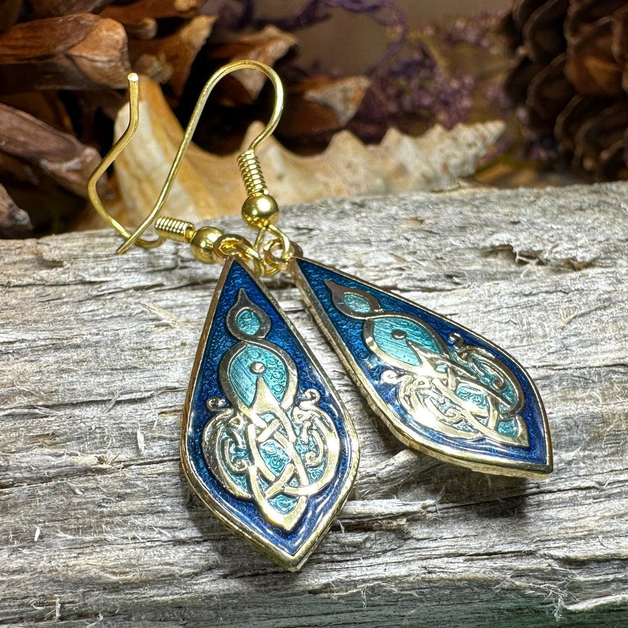 Celtic Earrings, Irish Jewelry, Scottish Dangle Earrings, Anniversary Gift, Pagan Jewelry, Norse Jewelry, Scotland Jewelry, Wiccan Jewelry