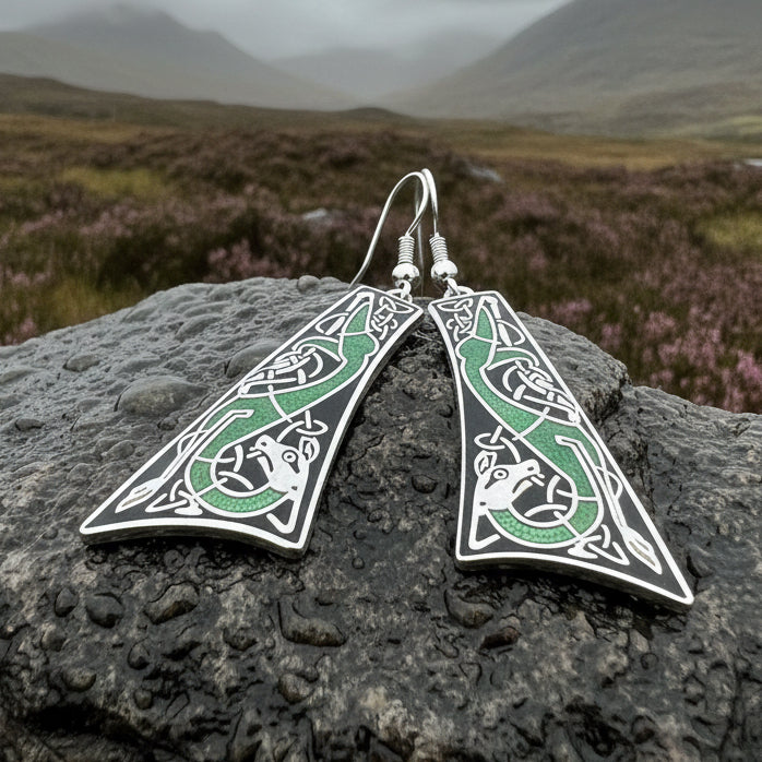 Celtic Earrings, Irish Jewelry, Scottish Dangle Earrings, Anniversary Gift, Pagan Jewelry, Norse Jewelry, Scotland Jewelry, Wiccan Jewelry