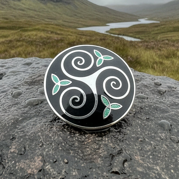 Celtic Spiral Brooch, Celtic Jewelry, Irish Jewelry, Scotland Jewelry, Anniversary Gift, Viking Brooch, Celtic Pin, Triskele Jewelry