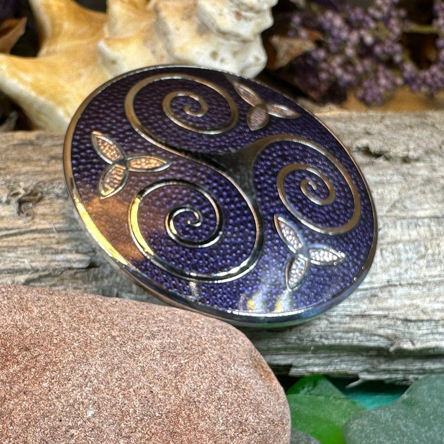 Celtic Spiral Brooch, Celtic Jewelry, Irish Jewelry, Scotland Jewelry, Anniversary Gift, Viking Brooch, Celtic Pin, Triskele Jewelry