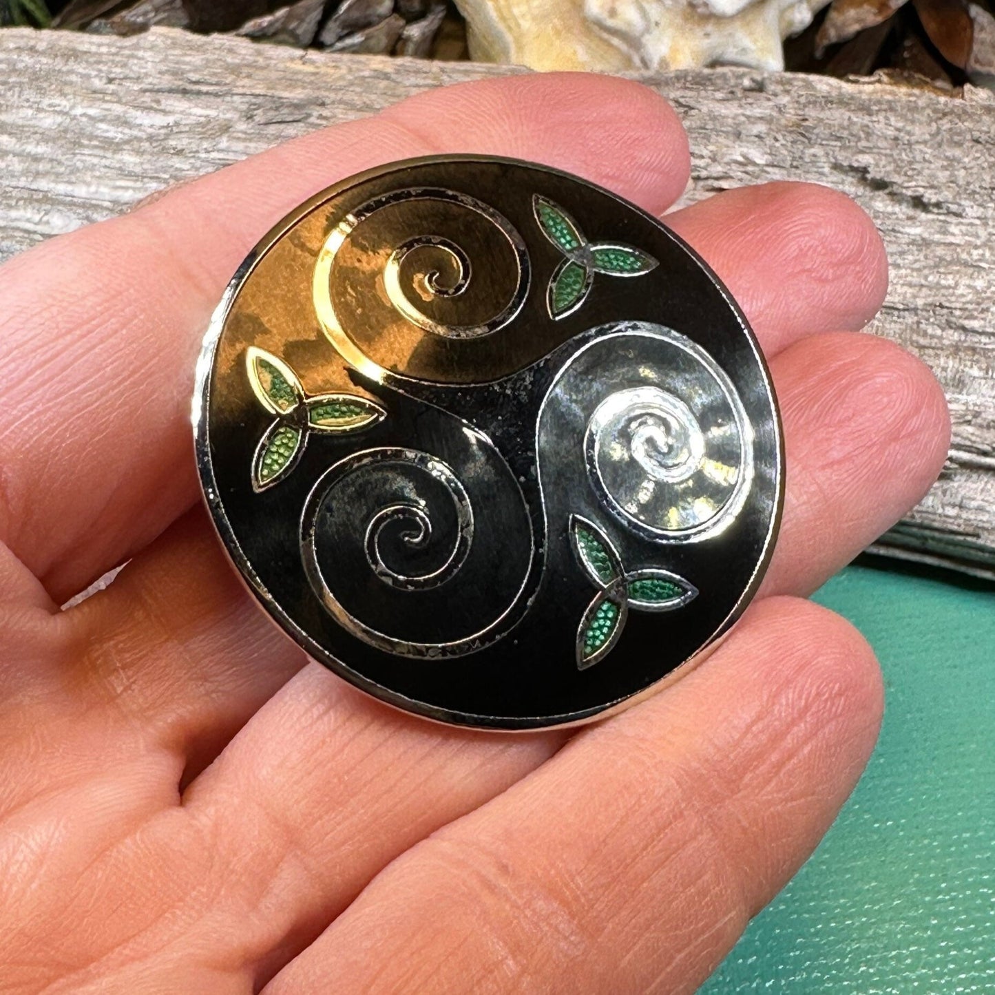 Celtic Spiral Brooch, Celtic Jewelry, Irish Jewelry, Scotland Jewelry, Anniversary Gift, Viking Brooch, Celtic Pin, Triskele Jewelry