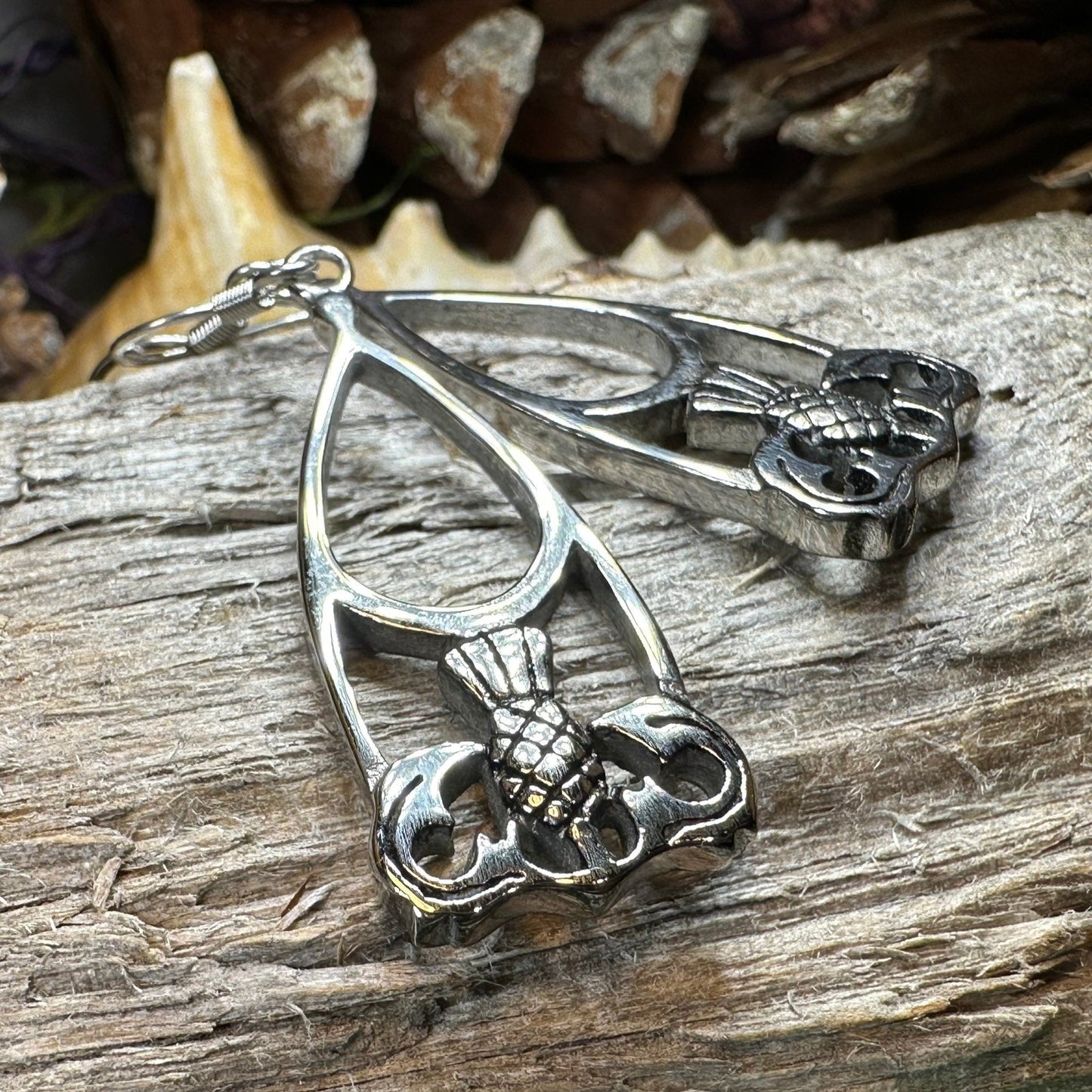 Thistle Earrings, Celtic Jewelry, Scotland Jewelry, Outlander Jewelry, Girlfriend Gift, Sister Gift, Mom Gift, Nature Jewelry, Wife Gift