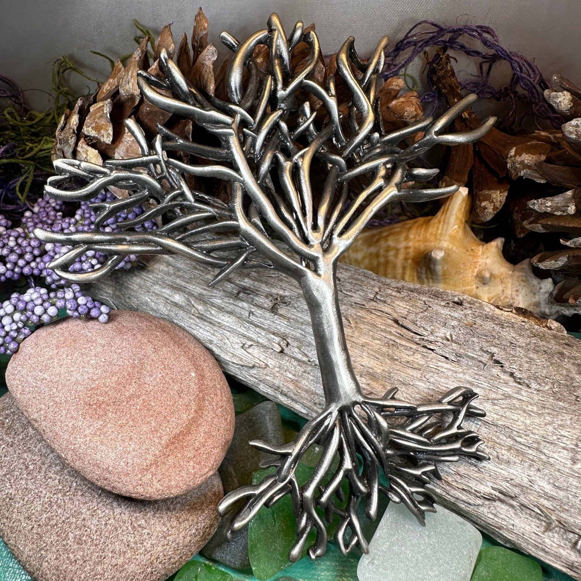 Tree of Life Brooch, Celtic Jewelry, Irish Jewelry, Celtic Brooch, Celtic Pin, Mom Gift, Anniversary Gift, Heart Pin, Friendship Gift