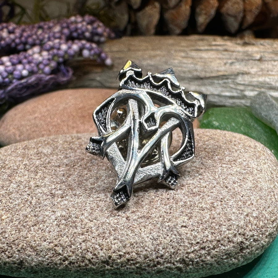 Luckenbooth Brooch, Scotland Jewelry, Men's Lapel Pin, Tie Pin, Friendship Gift, Best Man Gift, Anniversary Gift, Scottish Groom Pin