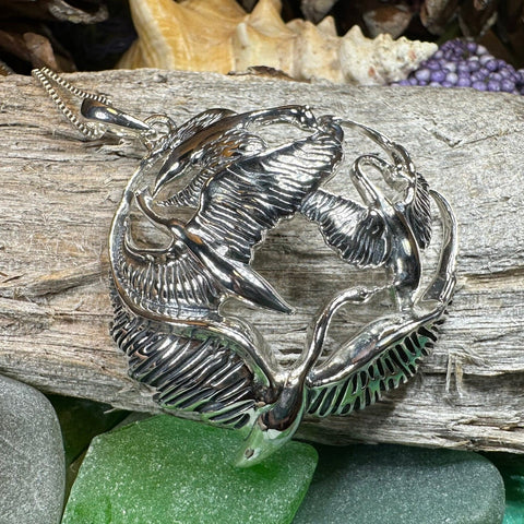 Load image into Gallery viewer, Swan Necklace, Children of Lir Jewelry, Celtic Jewelry, Mom Gift, Nature Necklace, Irish Jewelry, Ireland Jewelry, Nature Necklace
