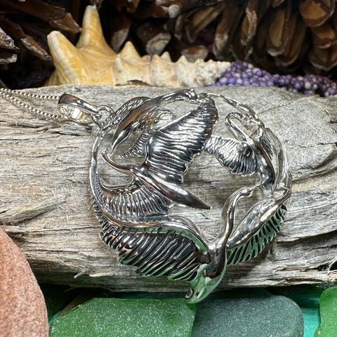 Load image into Gallery viewer, Swan Necklace, Children of Lir Jewelry, Celtic Jewelry, Mom Gift, Nature Necklace, Irish Jewelry, Ireland Jewelry, Nature Necklace
