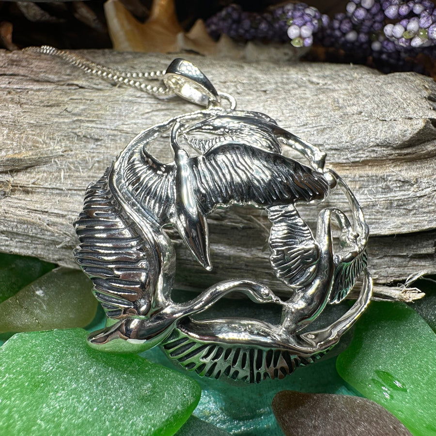 Swan Necklace, Children of Lir Jewelry, Celtic Jewelry, Mom Gift, Nature Necklace, Irish Jewelry, Ireland Jewelry, Nature Necklace