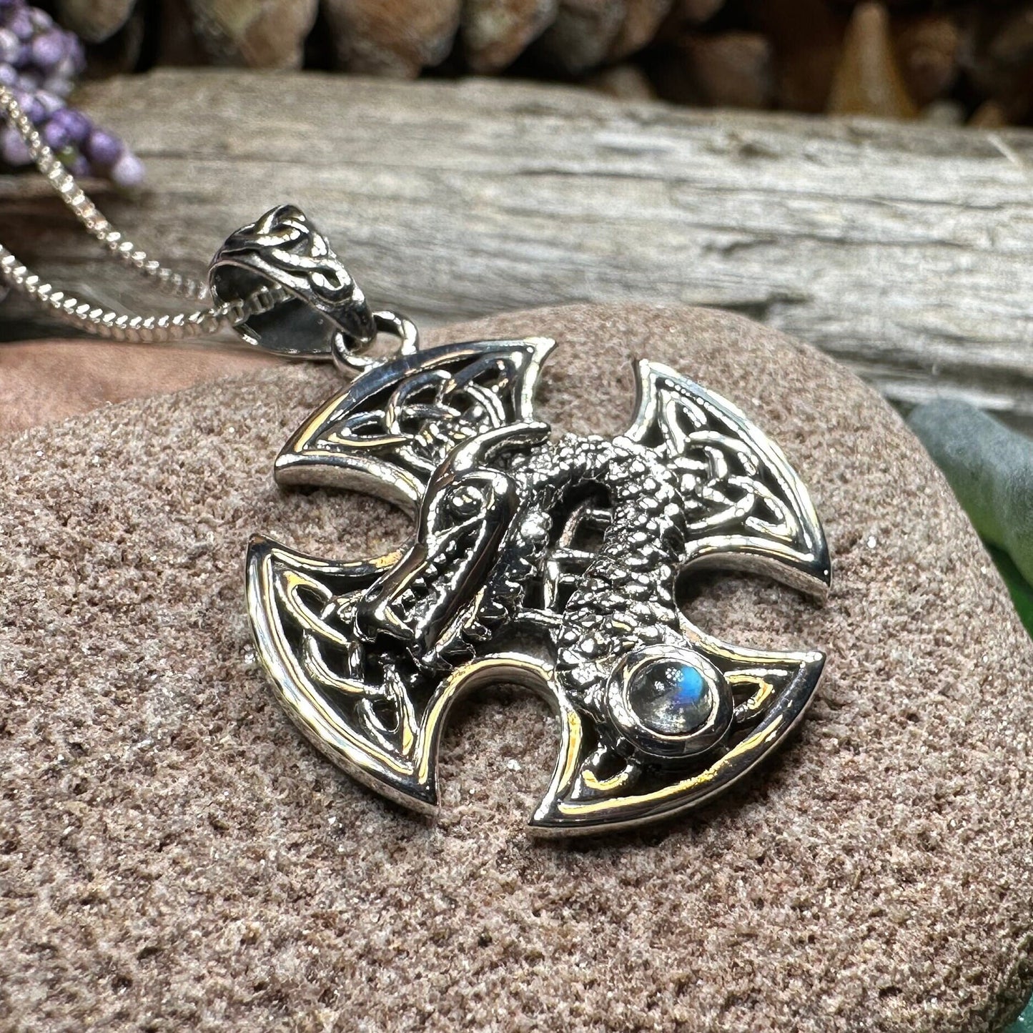 Celtic Cross Necklace, Dragon Pendant, Irish Jewelry, Men's Cross Jewelry, Anniversary Gift, Medieval Cross, Irish Cross, Celtic Jewelry