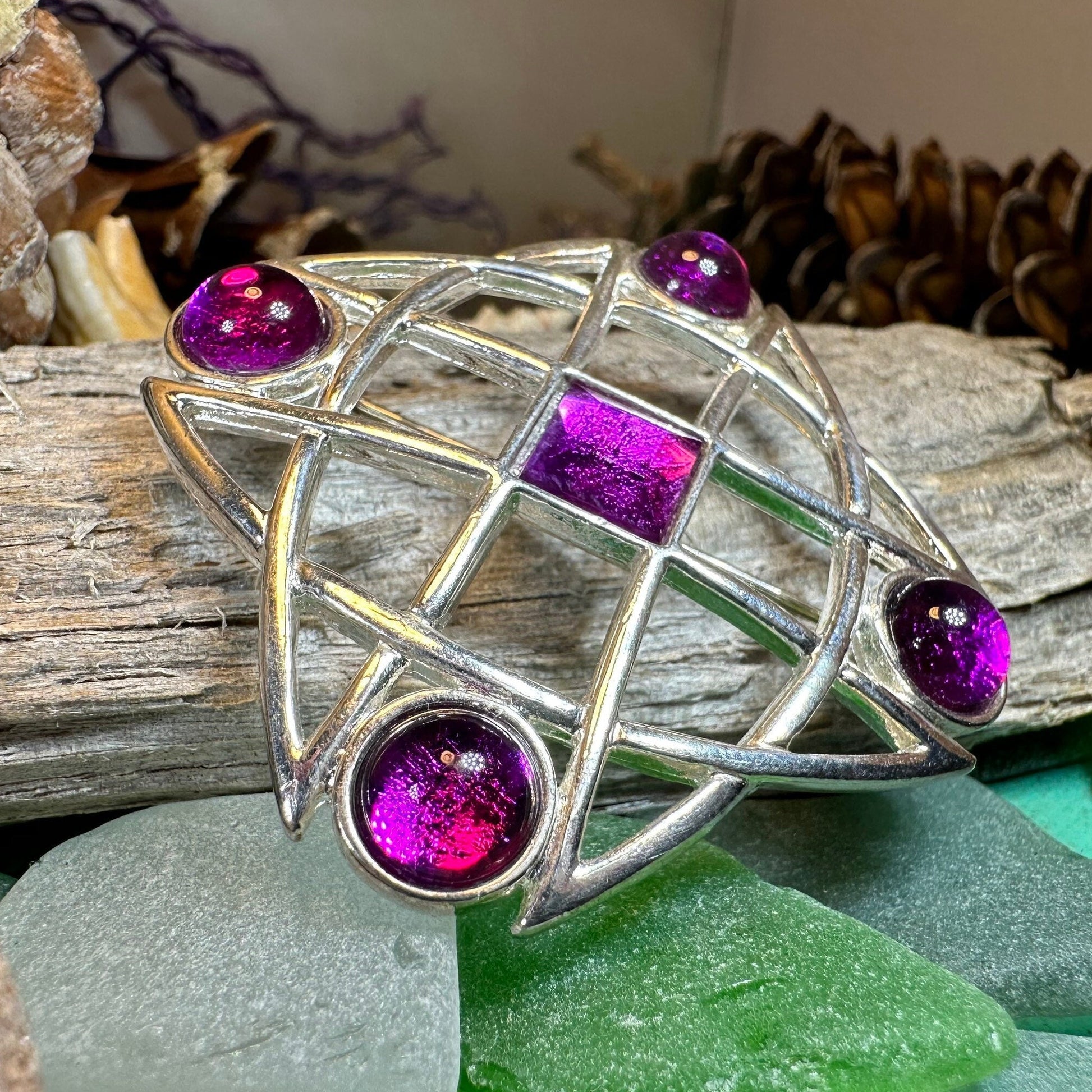 Celtic Knot Brooch, Celtic Pin, Irish Jewelry, Ireland Gift, Mom Gift, Purple Pin, Girlfriend Gift, Wife Gift, Ireland Pin, Scotland Gift