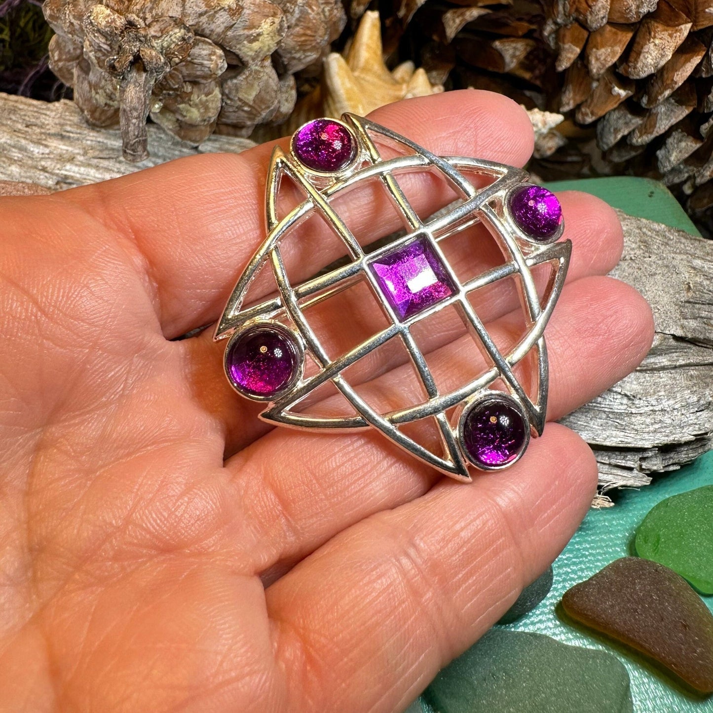 Celtic Knot Brooch, Celtic Pin, Irish Jewelry, Ireland Gift, Mom Gift, Purple Pin, Girlfriend Gift, Wife Gift, Ireland Pin, Scotland Gift