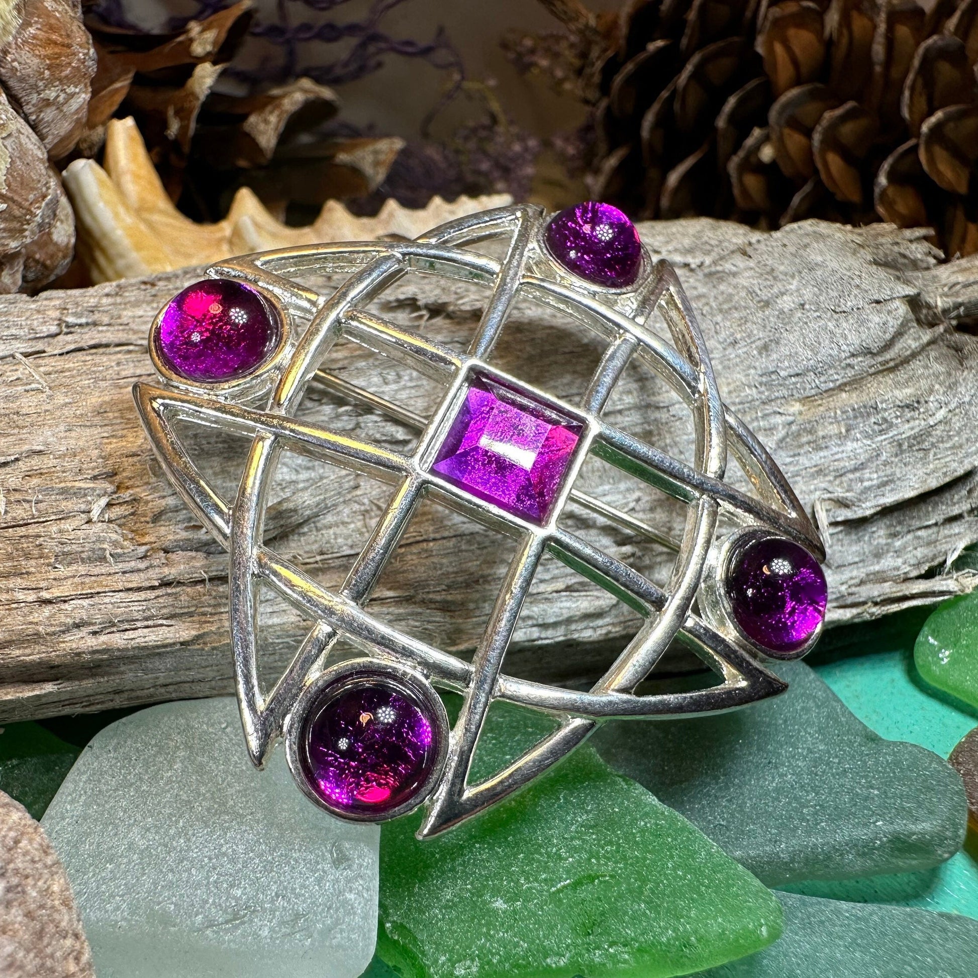 Celtic Knot Brooch, Celtic Pin, Irish Jewelry, Ireland Gift, Mom Gift, Purple Pin, Girlfriend Gift, Wife Gift, Ireland Pin, Scotland Gift