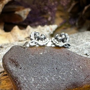 Thistle Earrings, Flower Jewelry, Scotland Jewelry, Celtic Jewelry, Graduation Gift, Anniversary Gift, Stud Earrings, Nature Jewelry