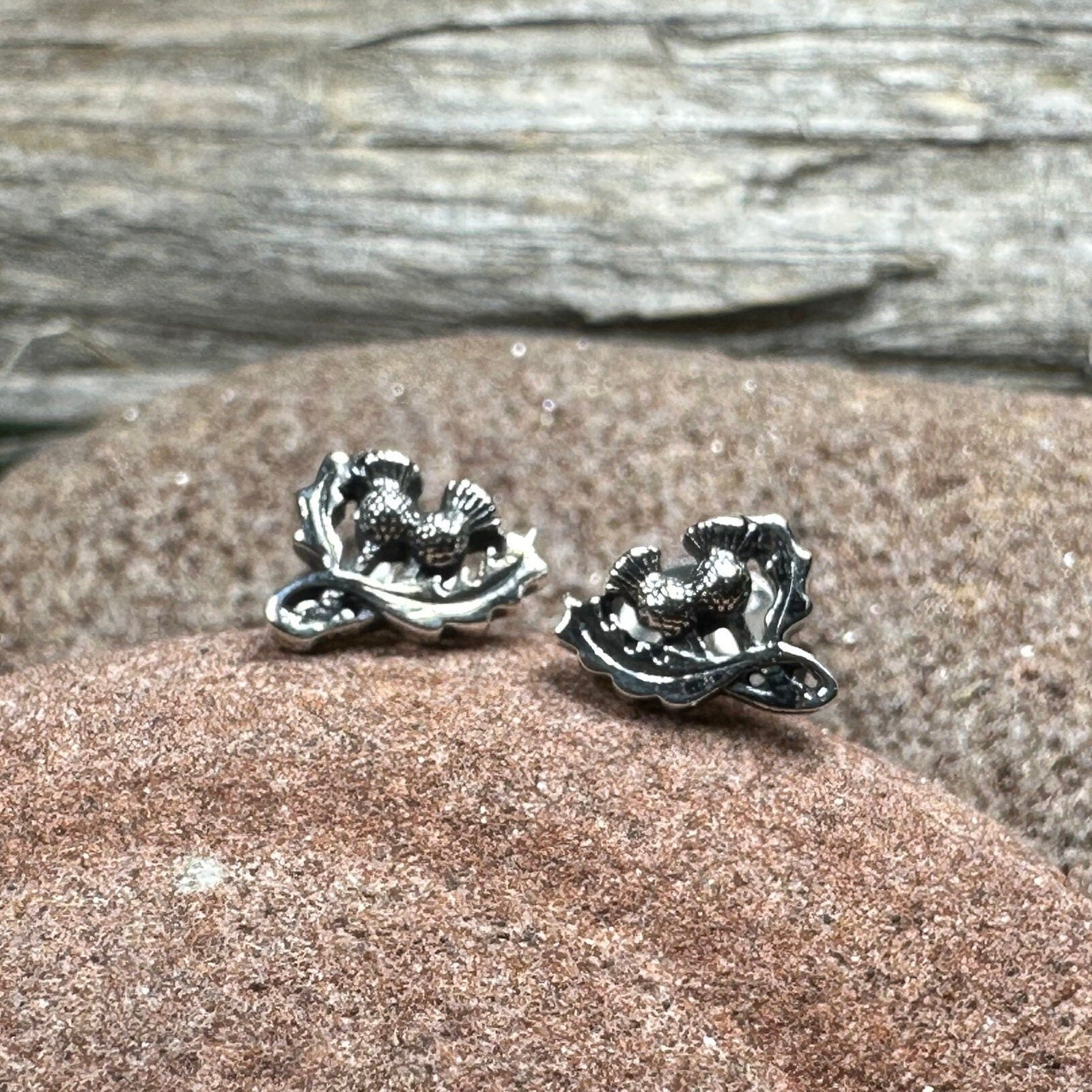 Thistle Earrings, Flower Jewelry, Scotland Jewelry, Celtic Jewelry, Graduation Gift, Anniversary Gift, Stud Earrings, Nature Jewelry