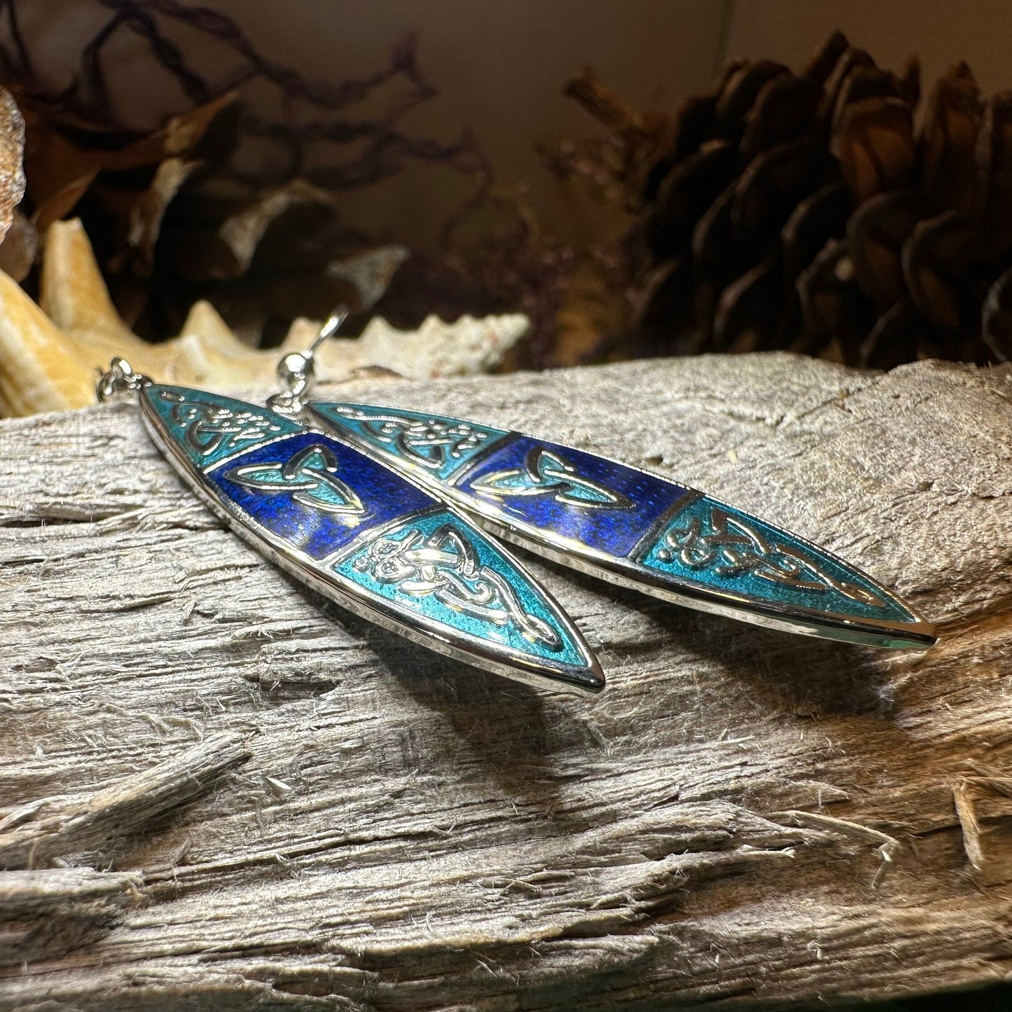 Celtic Earrings, Irish Jewelry, Scottish Dangle Earrings, Anniversary Gift, Pagan Jewelry, Norse Jewelry, Scotland Jewelry, Wiccan Jewelry