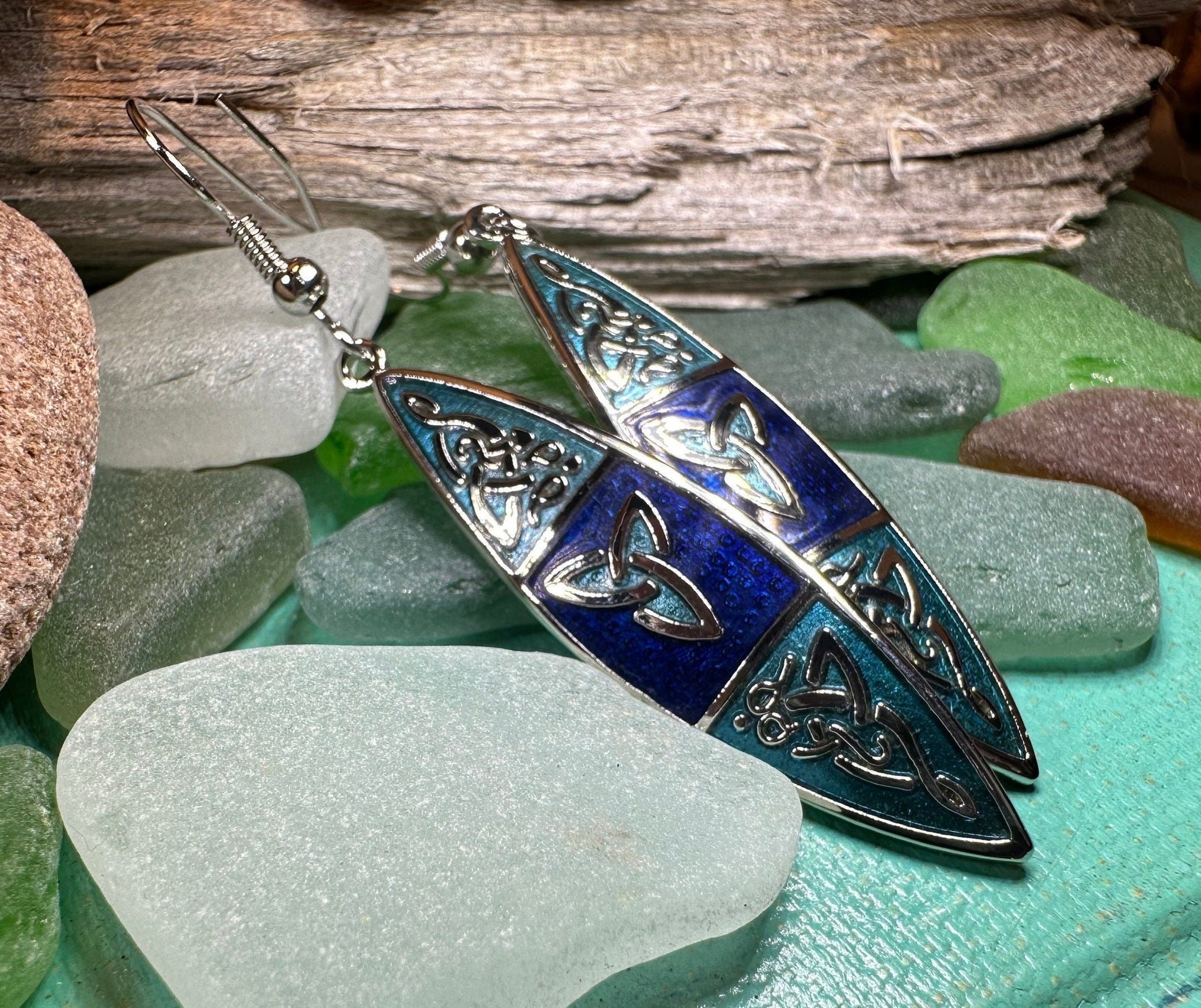 Celtic Earrings, Irish Jewelry, Scottish Dangle Earrings, Anniversary Gift, Pagan Jewelry, Norse Jewelry, Scotland Jewelry, Wiccan Jewelry