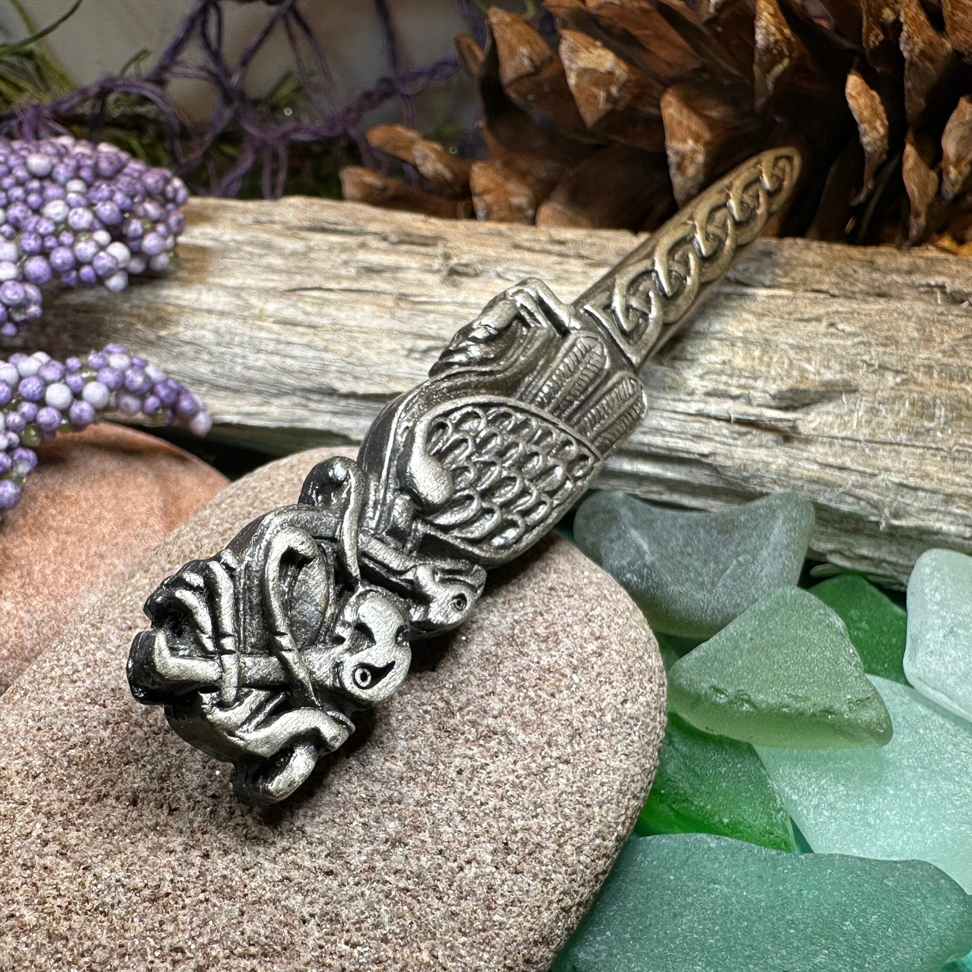 Celtic Birds Kilt Pin, Scottish Jewelry, Irish Kilt Pin, Tartan Pin, Cape Pin, Bagpiper Gift, Scotland Pin, Celtic Shawl Pin, Viking Jewelry