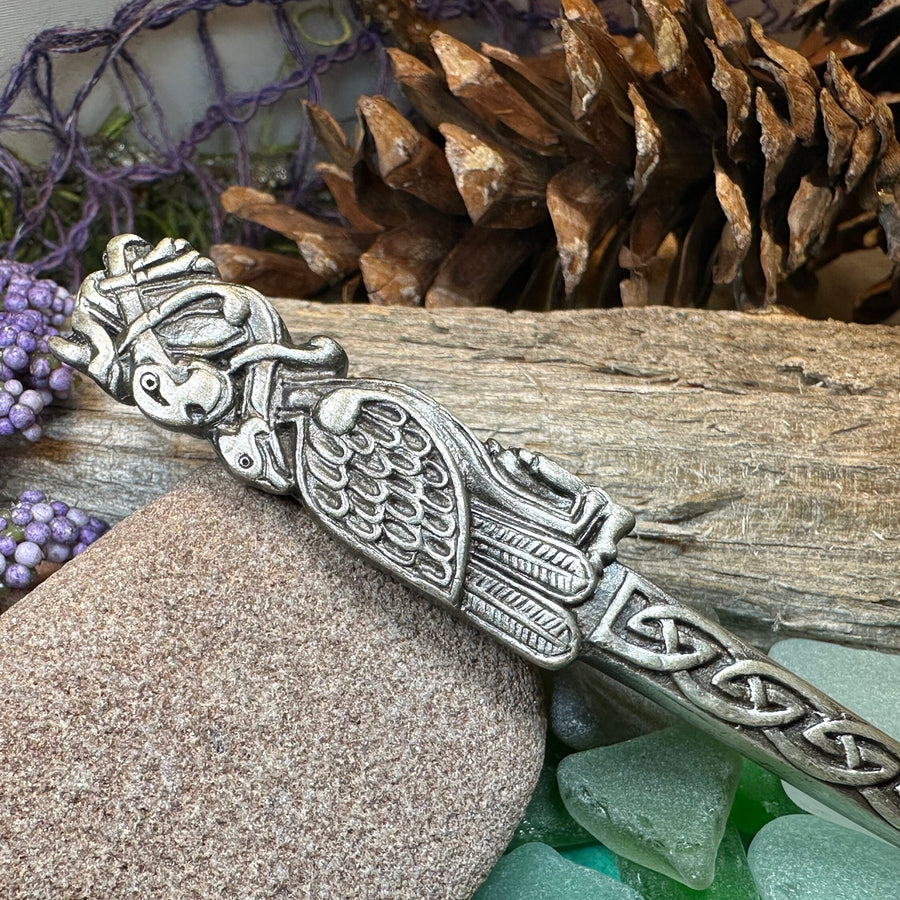 Celtic Birds Kilt Pin, Scottish Jewelry, Irish Kilt Pin, Tartan Pin, Cape Pin, Bagpiper Gift, Scotland Pin, Celtic Shawl Pin, Viking Jewelry