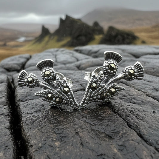 Thistle Stud Earrings, Celtic Earrings, Scotland Jewelry, Outlander Jewelry, Girlfriend Gift, Sister Gift, Mom Gift, Nature Jewelry
