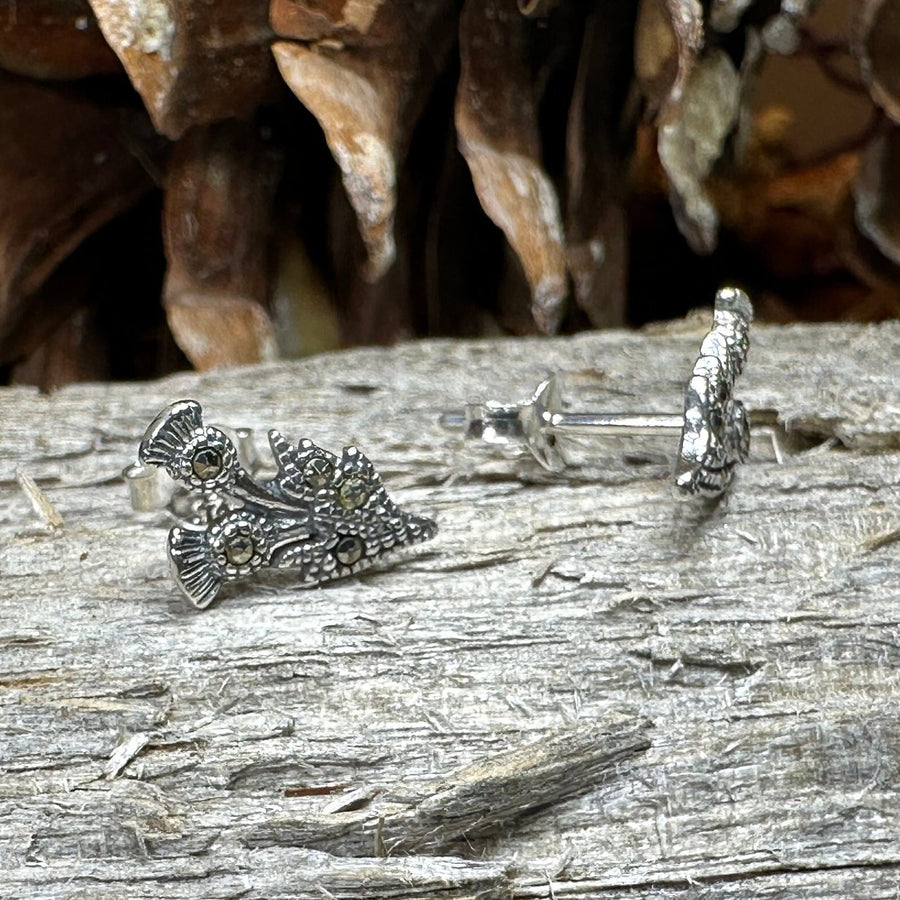Thistle Stud Earrings, Celtic Earrings, Scotland Jewelry, Outlander Jewelry, Girlfriend Gift, Sister Gift, Mom Gift, Nature Jewelry