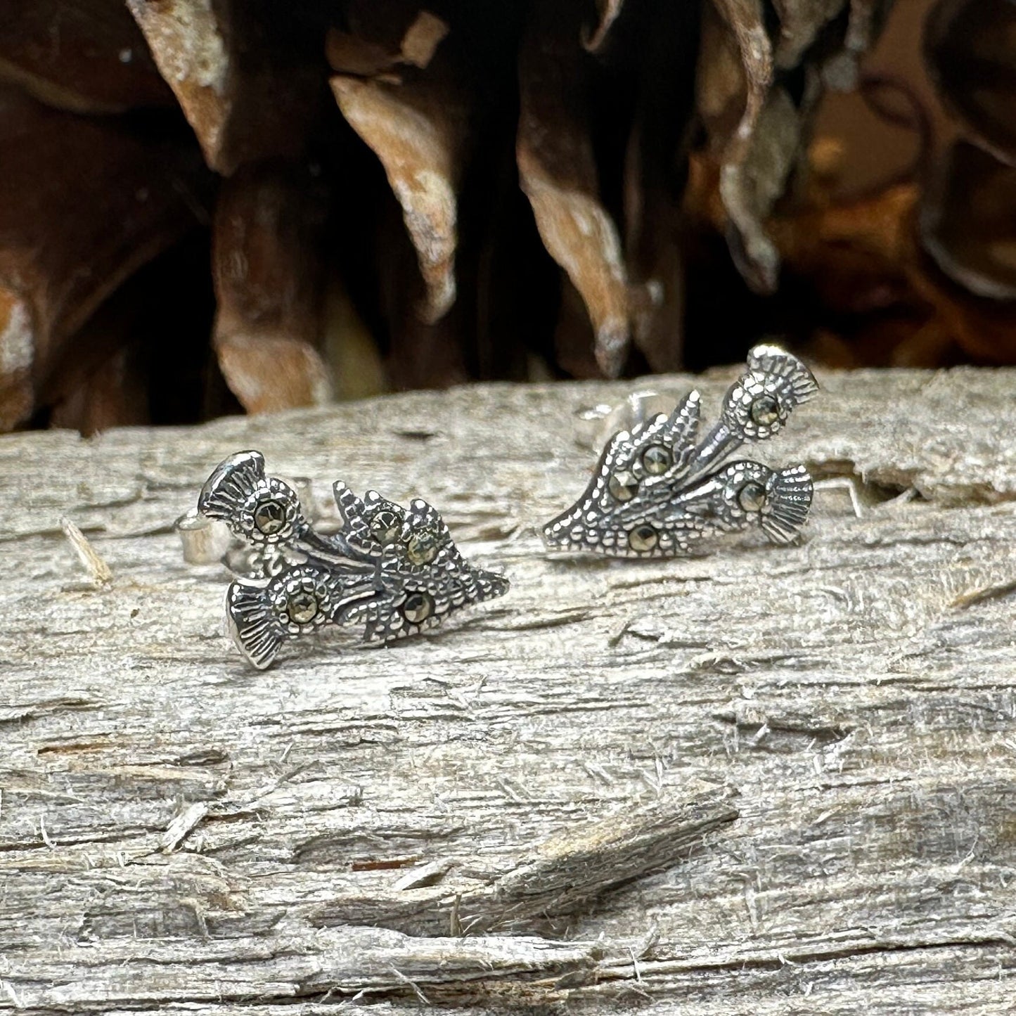 Thistle Stud Earrings, Celtic Earrings, Scotland Jewelry, Outlander Jewelry, Girlfriend Gift, Sister Gift, Mom Gift, Nature Jewelry
