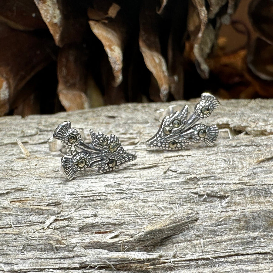 Thistle Stud Earrings, Celtic Earrings, Scotland Jewelry, Outlander Jewelry, Girlfriend Gift, Sister Gift, Mom Gift, Nature Jewelry