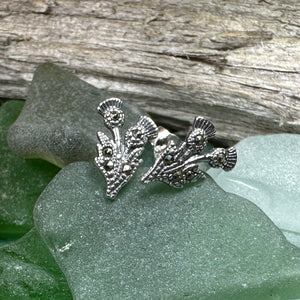 Thistle Stud Earrings, Celtic Earrings, Scotland Jewelry, Outlander Jewelry, Girlfriend Gift, Sister Gift, Mom Gift, Nature Jewelry