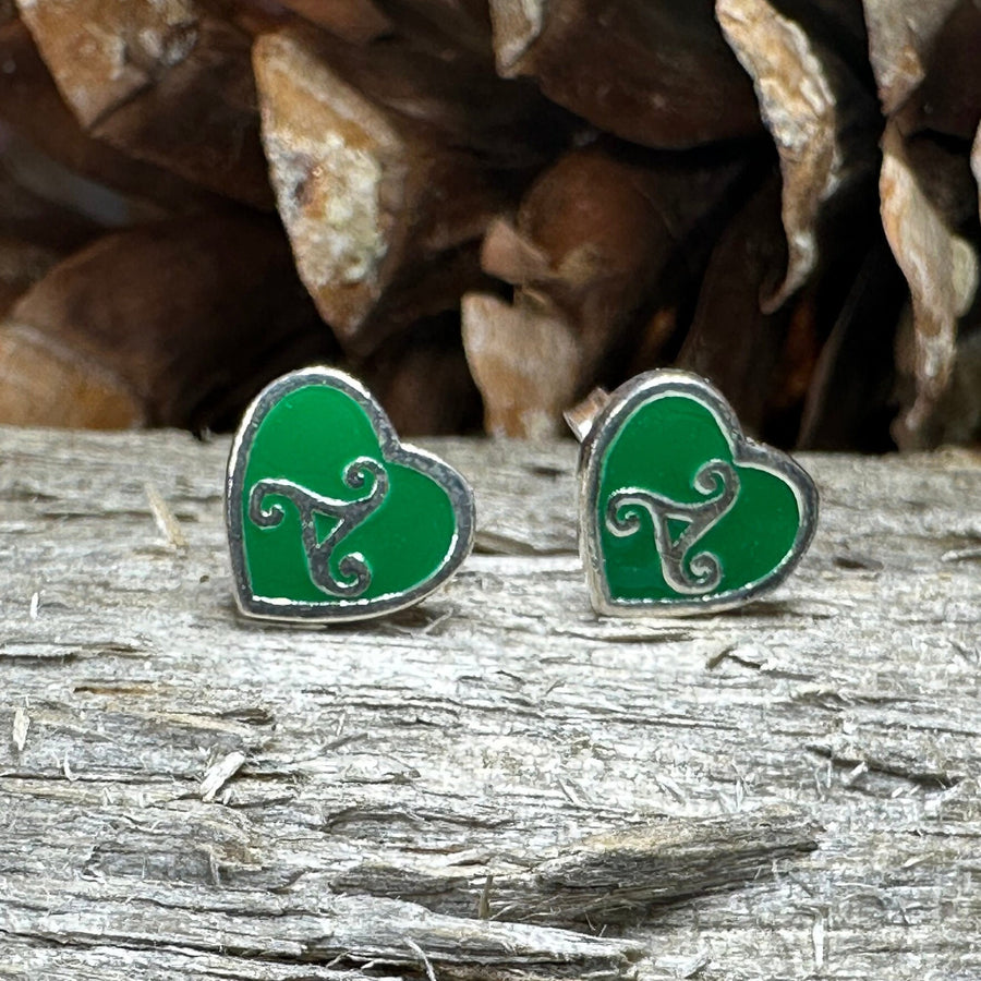 Celtic Spiral Earrings, Irish Stud Earrings, Triskele Jewelry, Celtic Jewelry, Irish Jewelry, Wiccan Jewelry, Celtic Earrings, Triple Spiral