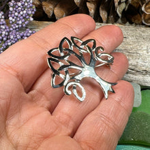 Load image into Gallery viewer, Tree Of Life Brooch, Celtic Pin, Yoga Jewelry, Anniversary Gift, Tree Jewelry, Nature Jewelry, Wiccan Jewelry, Bride Pin, Scarf Pin
