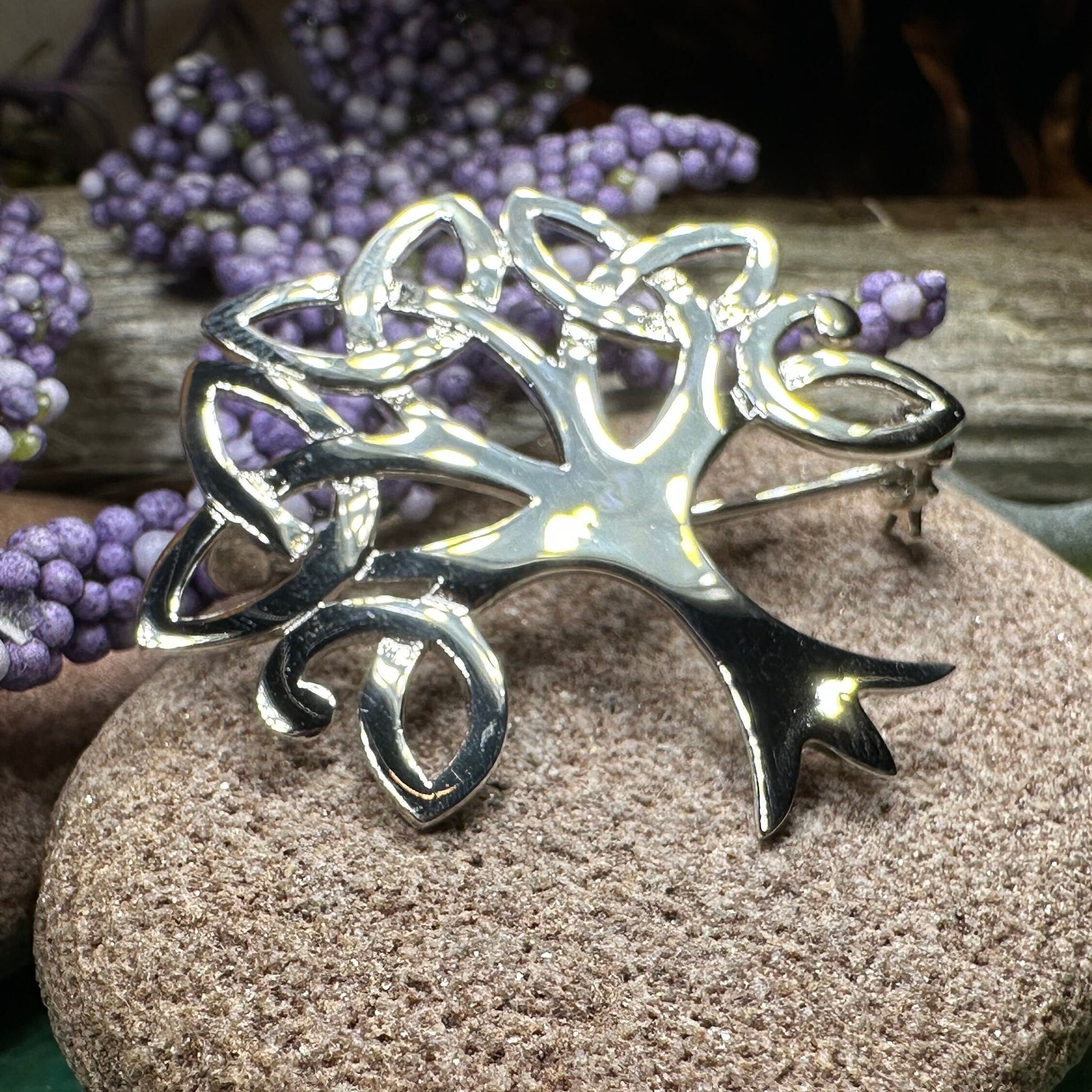Tree Of Life Brooch, Celtic Pin, Yoga Jewelry, Anniversary Gift, Tree Jewelry, Nature Jewelry, Wiccan Jewelry, Bride Pin, Scarf Pin