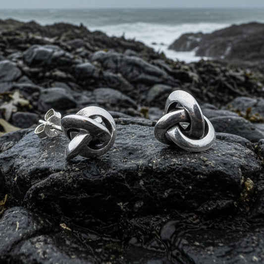 Celtic Knot Stud Earrings, Irish Jewelry, Celtic Jewelry, Anniversary Gift, Bridal Jewelry, Norse Jewelry, Yoga Jewelry, Friendship Gift