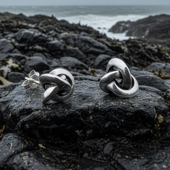 Celtic Knot Stud Earrings, Irish Jewelry, Celtic Jewelry, Anniversary Gift, Bridal Jewelry, Norse Jewelry, Yoga Jewelry, Friendship Gift
