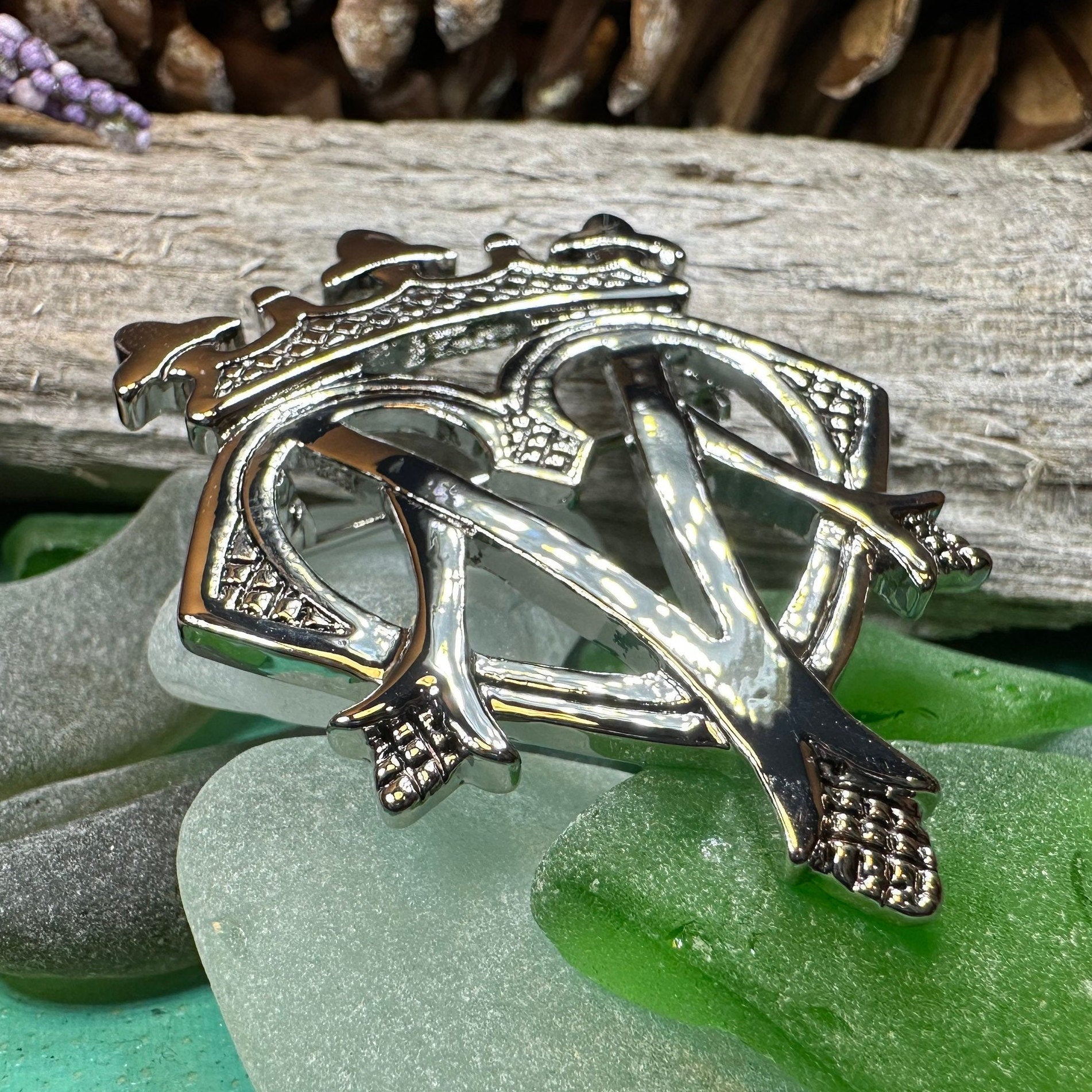 Mary Scottish Luckenbooth Brooch – Celtic Crystal Design Jewelry