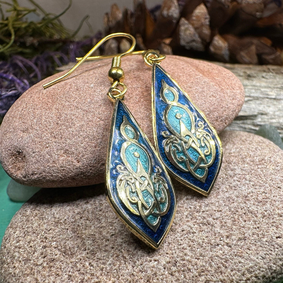 Celtic Earrings, Irish Jewelry, Scottish Dangle Earrings, Anniversary Gift, Pagan Jewelry, Norse Jewelry, Scotland Jewelry, Wiccan Jewelry