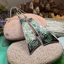 Load image into Gallery viewer, Celtic Earrings, Irish Jewelry, Scottish Dangle Earrings, Anniversary Gift, Pagan Jewelry, Norse Jewelry, Scotland Jewelry, Wiccan Jewelry
