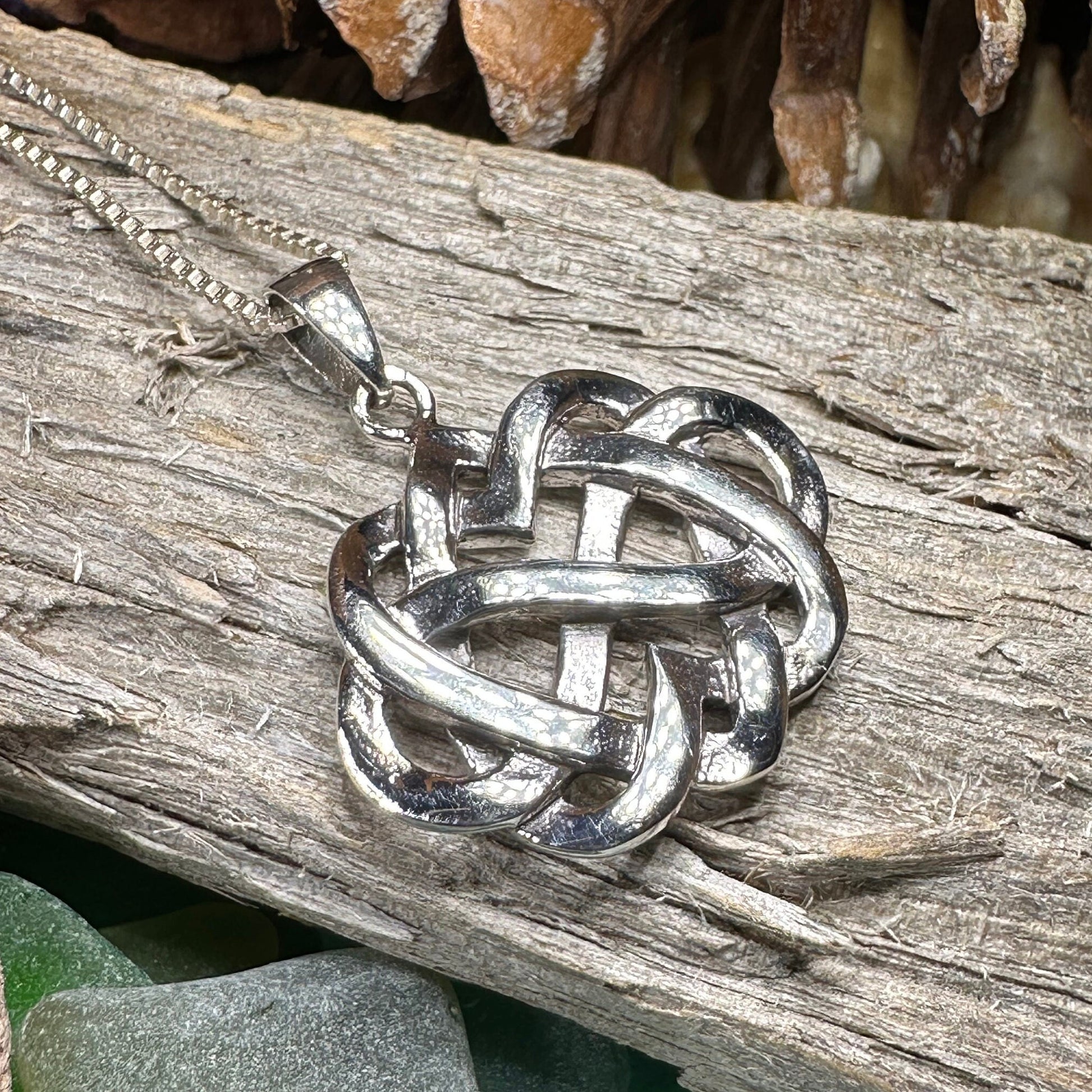 Heart Necklace, Irish Jewelry, Celtic Pendant, Scotland Jewelry, Love Knot Jewelry, Anniversary Gift, Infinity Jewelry, Celtic Knot Gift