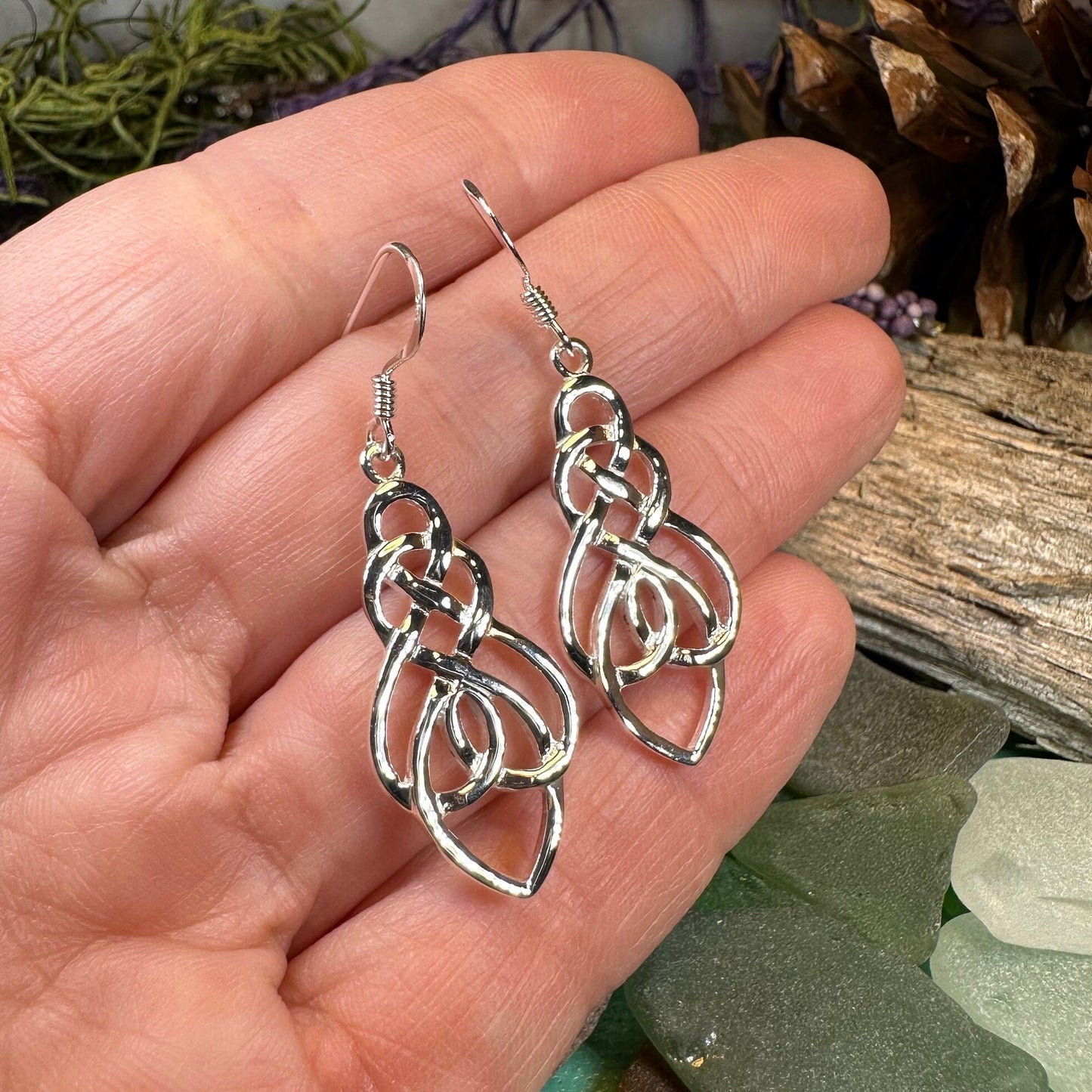 Celtic Earrings, Love Knot Earrings, Irish Jewelry, Ireland Gift, Scotland Jewelry, Mom Gift, Sister's Knot, Scottish Jewelry, Norse Jewelry