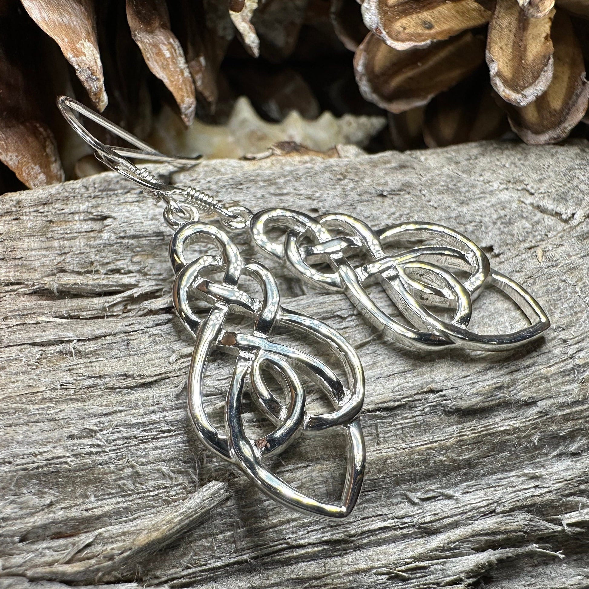 Celtic Earrings, Love Knot Earrings, Irish Jewelry, Ireland Gift, Scotland Jewelry, Mom Gift, Sister's Knot, Scottish Jewelry, Norse Jewelry
