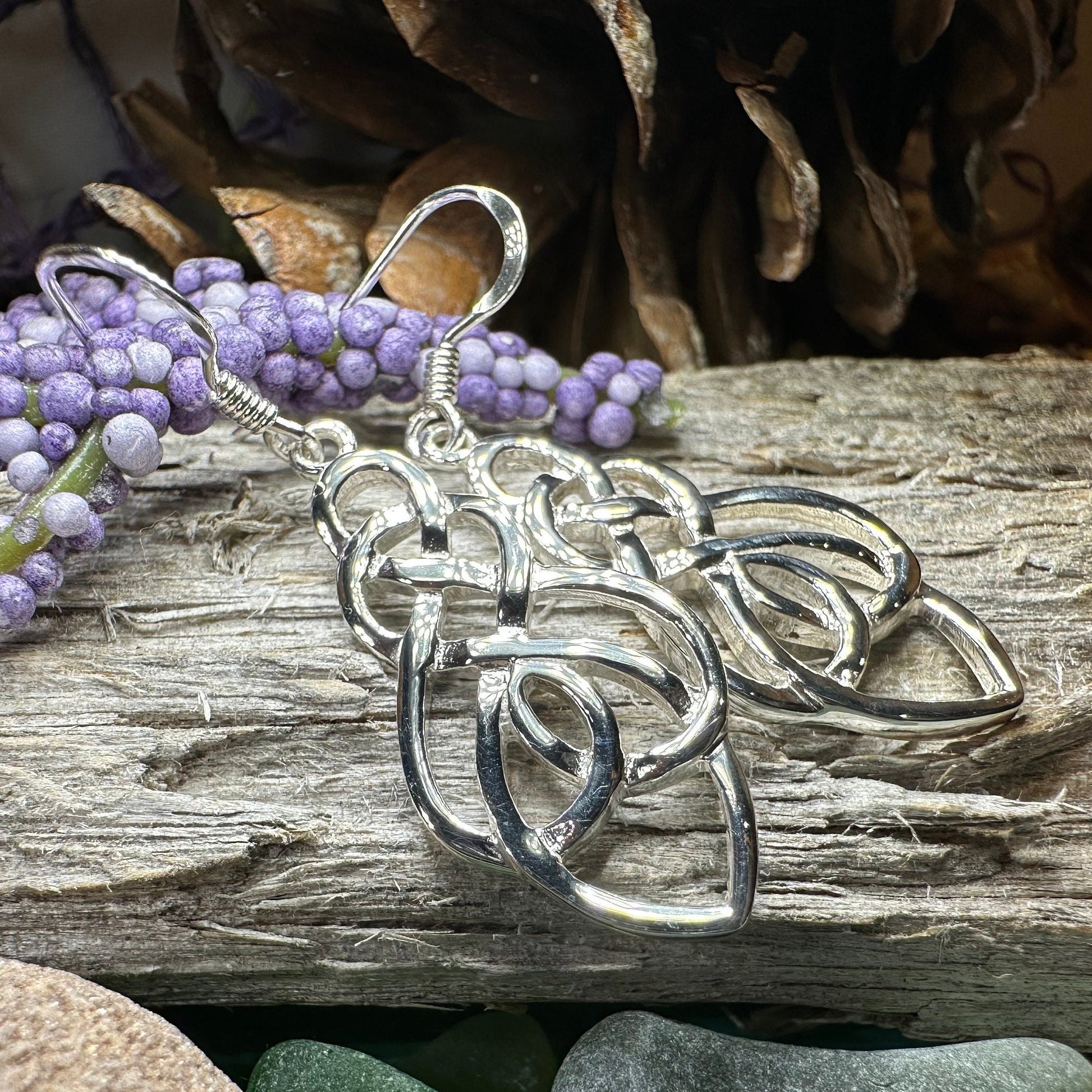 Celtic Earrings, Love Knot Earrings, Irish Jewelry, Ireland Gift, Scotland Jewelry, Mom Gift, Sister's Knot, Scottish Jewelry, Norse Jewelry