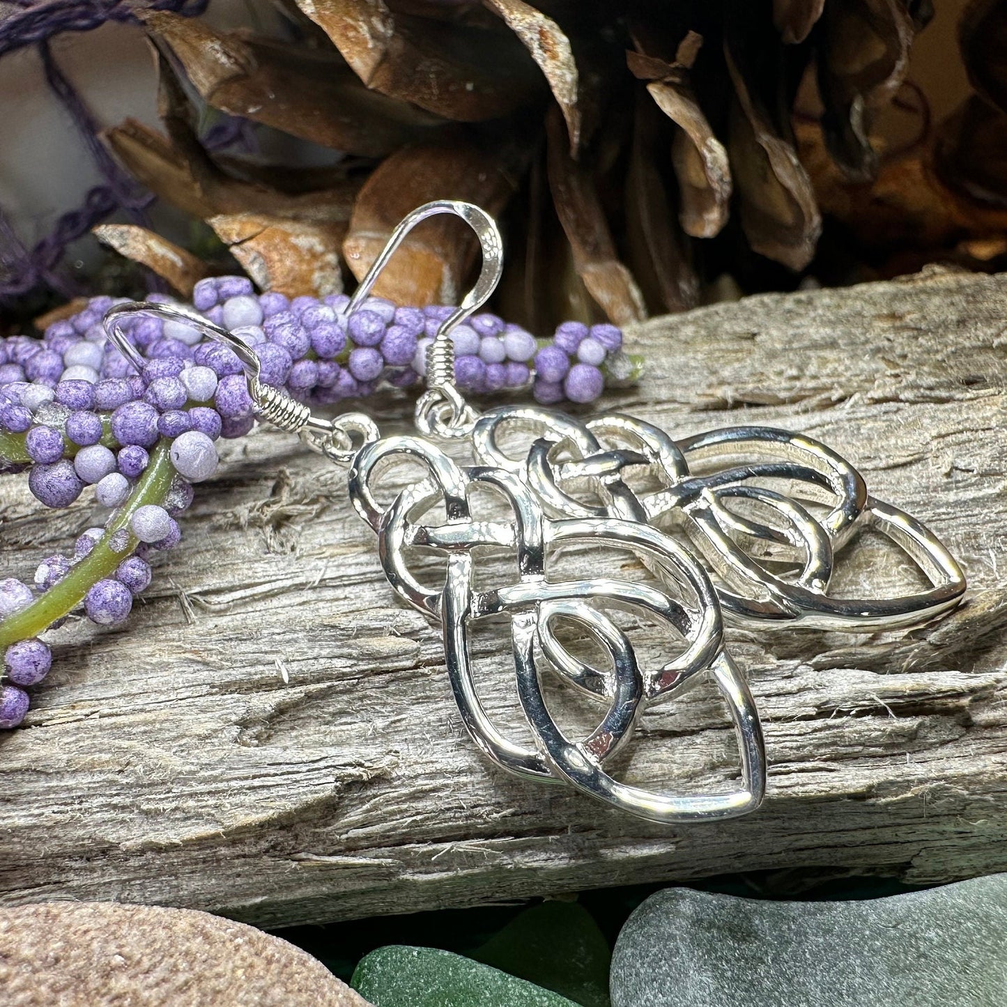 Celtic Earrings, Love Knot Earrings, Irish Jewelry, Ireland Gift, Scotland Jewelry, Mom Gift, Sister's Knot, Scottish Jewelry, Norse Jewelry