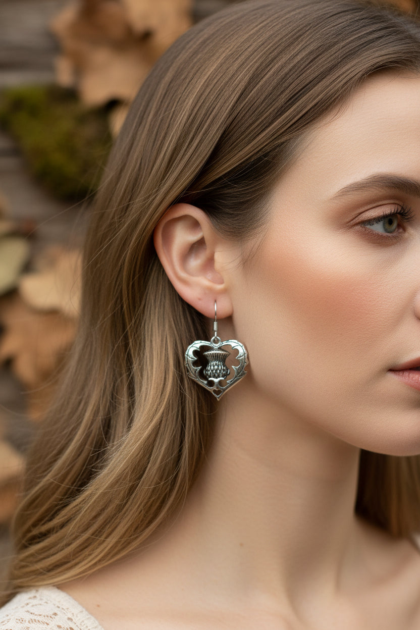 Thistle Earrings, Celtic Jewelry, Scotland Jewelry, Outlander Jewelry, Girlfriend Gift, Sister Gift, Mom Gift, Nature Jewelry, Wife Gift