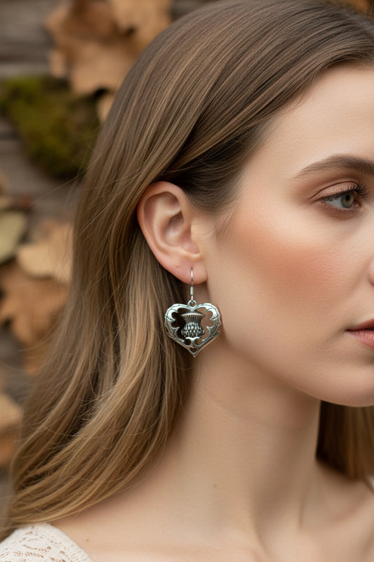 Thistle Earrings, Celtic Jewelry, Scotland Jewelry, Outlander Jewelry, Girlfriend Gift, Sister Gift, Mom Gift, Nature Jewelry, Wife Gift