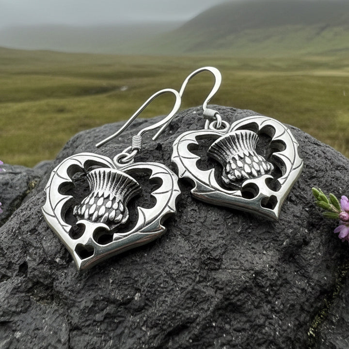 Thistle Earrings, Celtic Jewelry, Scotland Jewelry, Outlander Jewelry, Girlfriend Gift, Sister Gift, Mom Gift, Nature Jewelry, Wife Gift