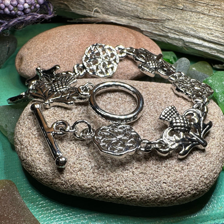 Thistle Bracelet, Outlander Jewelry, Celtic Jewelry, Scotland Jewelry, Nature Jewelry, Friendship Gift, Mom Gift, Girlfriend Gift, Wife Gift