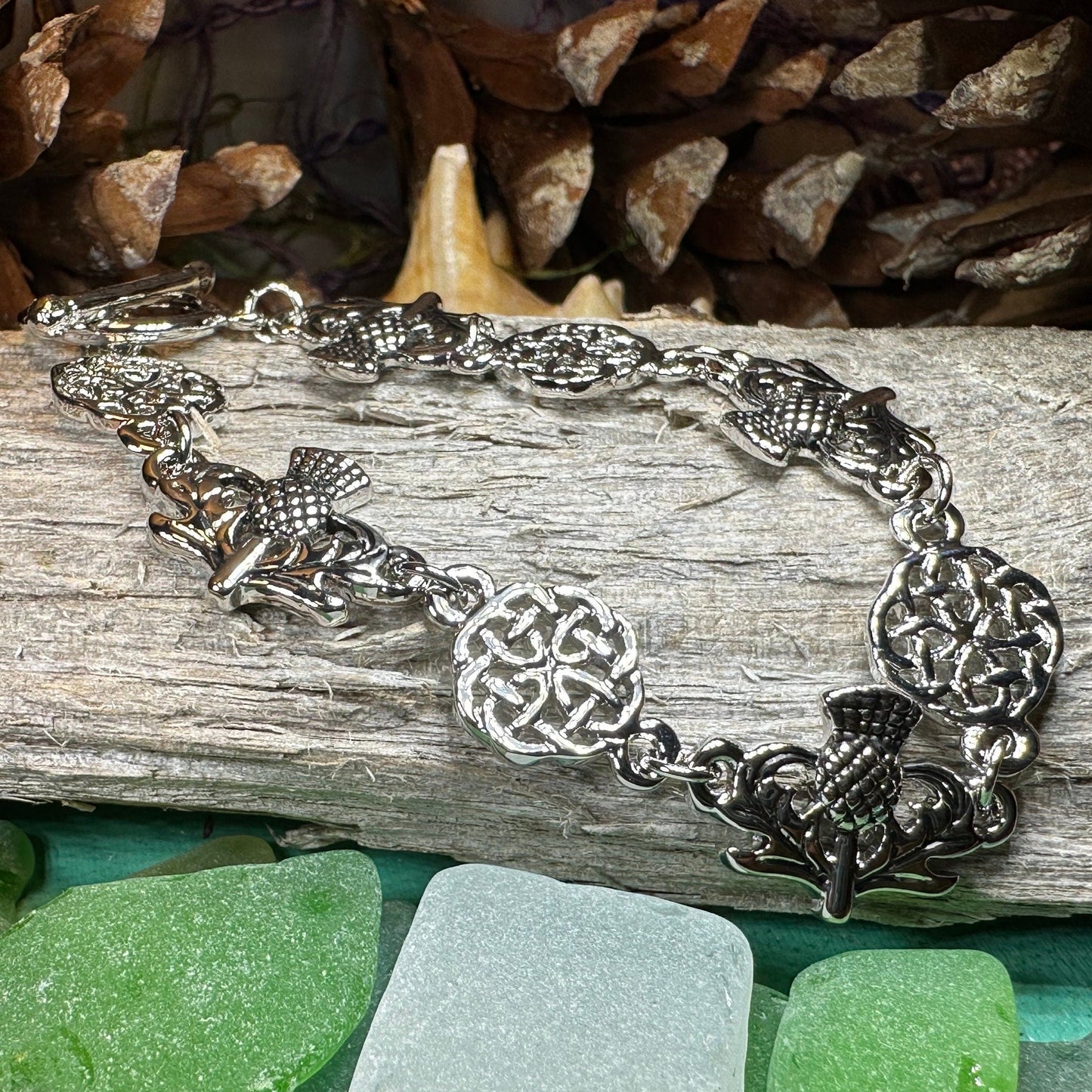 Celtic Scottish Thistle Bracelet — view 5