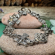 Load image into Gallery viewer, Thistle Bracelet, Outlander Jewelry, Celtic Jewelry, Scotland Jewelry, Nature Jewelry, Friendship Gift, Mom Gift, Girlfriend Gift, Wife Gift
