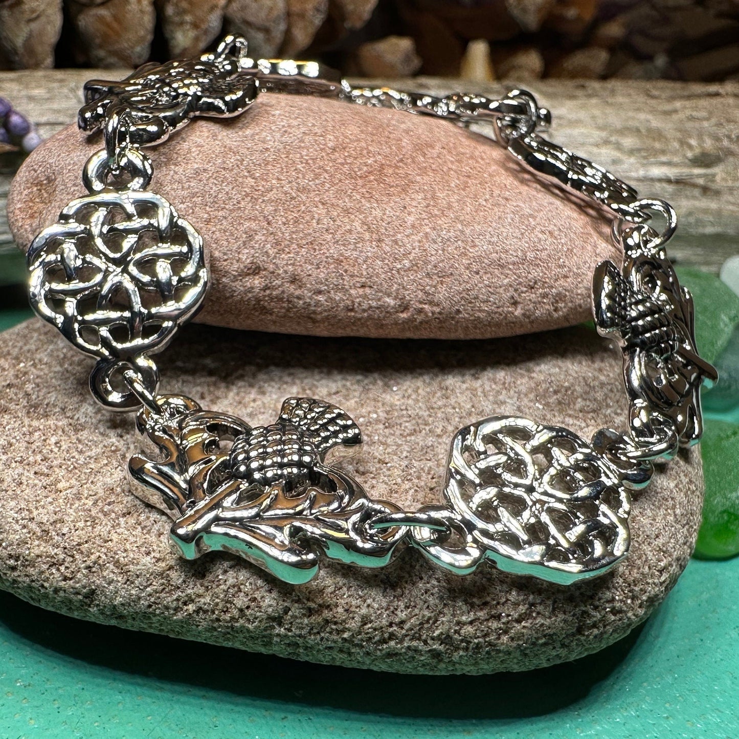 Celtic Scottish Thistle Bracelet — view 9